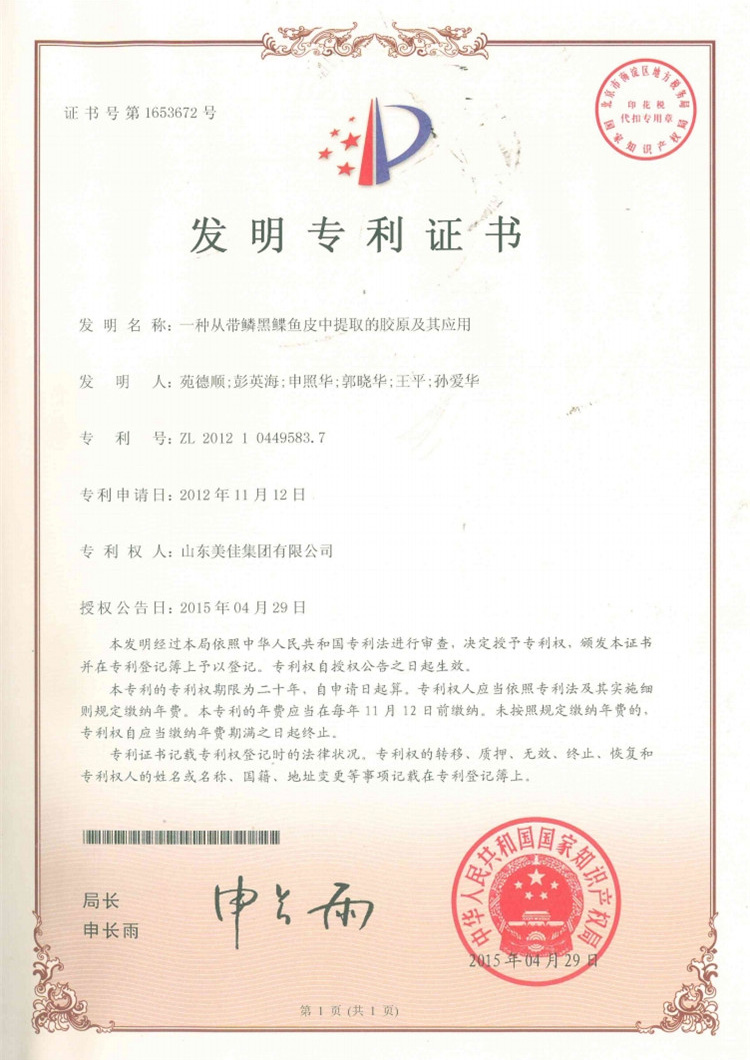一種從帶鱗黑鰈魚皮中提取的膠原及其應用